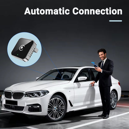 2 in 1 Wired to Wireless Carplay Android Auto Adapter for OEM Car Stereo with USB Dongle Mini Box Plug and Play Bluetooth
